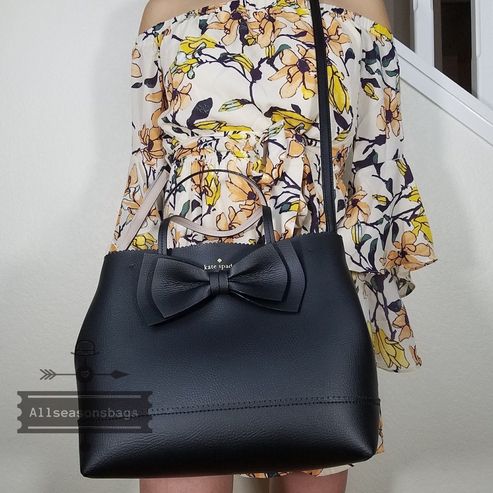 NWT kate spade NY Small GIORGIA crossbody black - Picture 4 of 8
